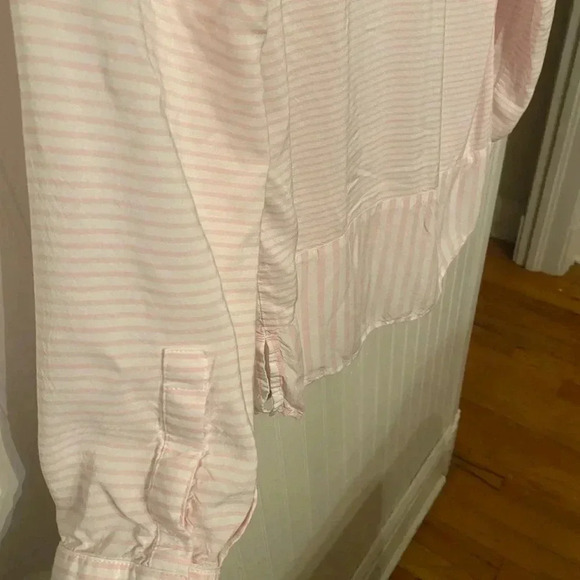 J. Jill pink and white button up casual blouse - Picture 3 of 7